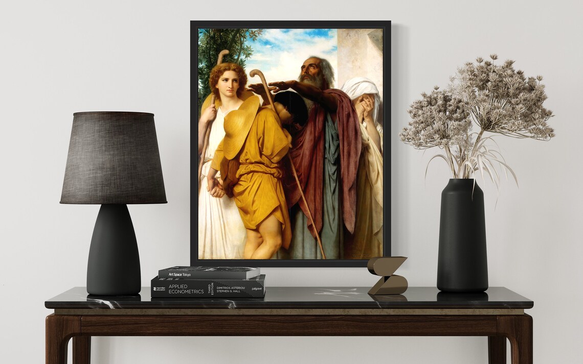 Tobias Saying Goodbye to His Father 1860 Bouguereau Art Poster - Image 3