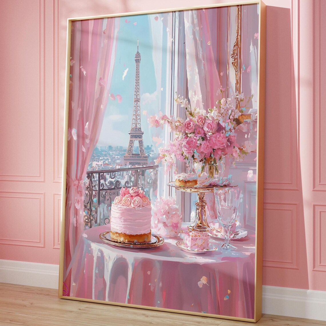 Eiffel Tower Dessert View Paris Poster Print