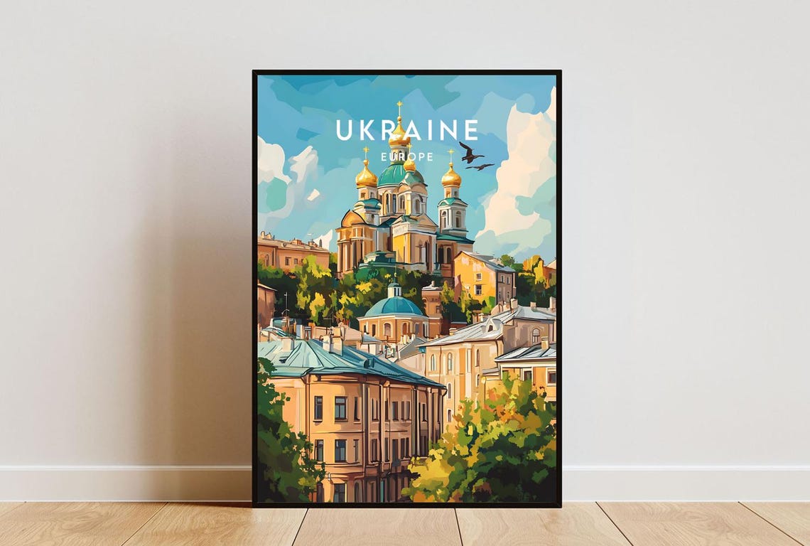 Ukraine Travel Print Europe Europe Poster Ukraine Poster Travel Wall Art Ukraine Print Ukraine Europe Kyiv Wall Art Kyiv Poster