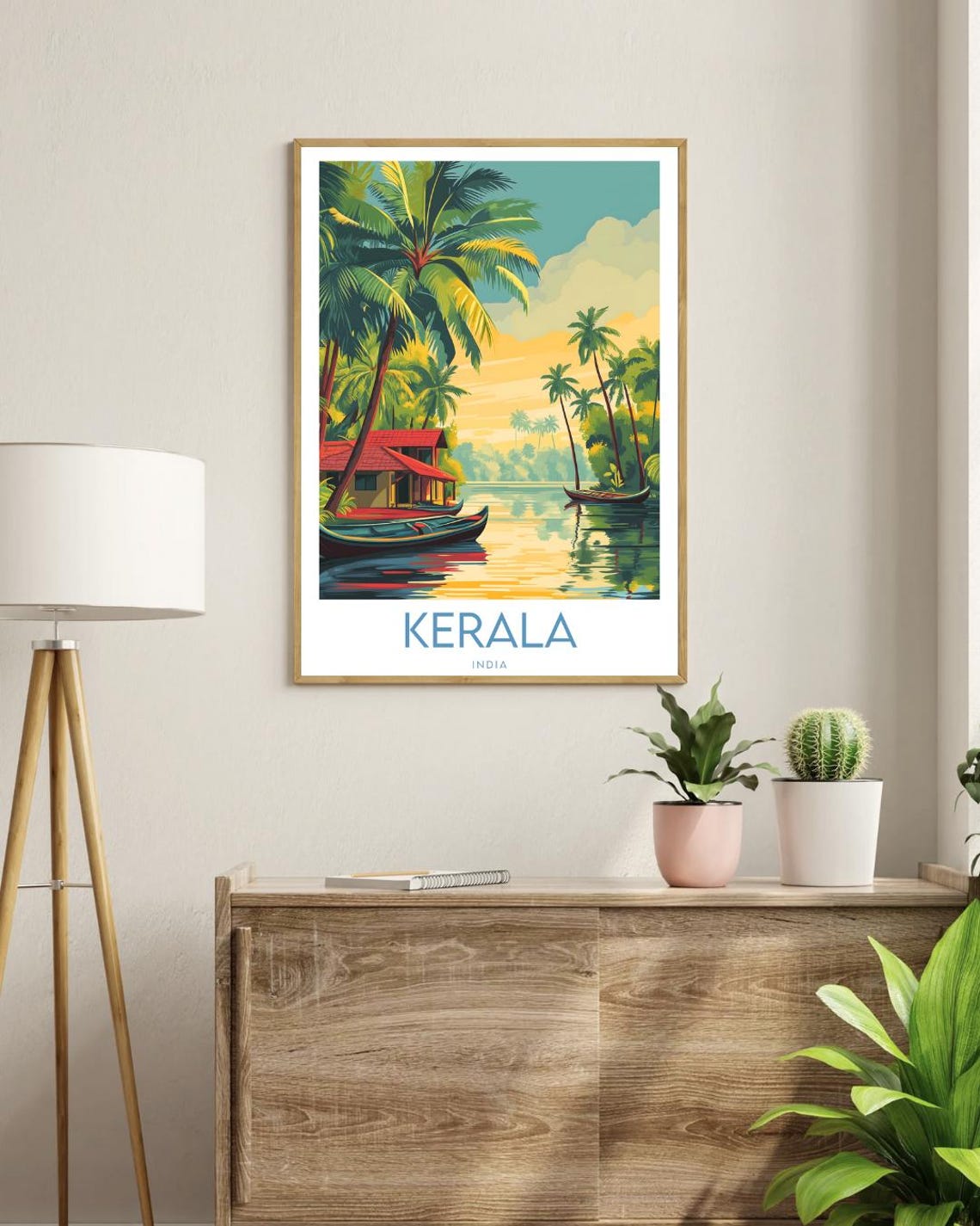 Kerala Travel Print India Kerala Poster India Poster Travel Wall Art India Print Kerala Wall Art India Wall Art Kerala Print - Image 3