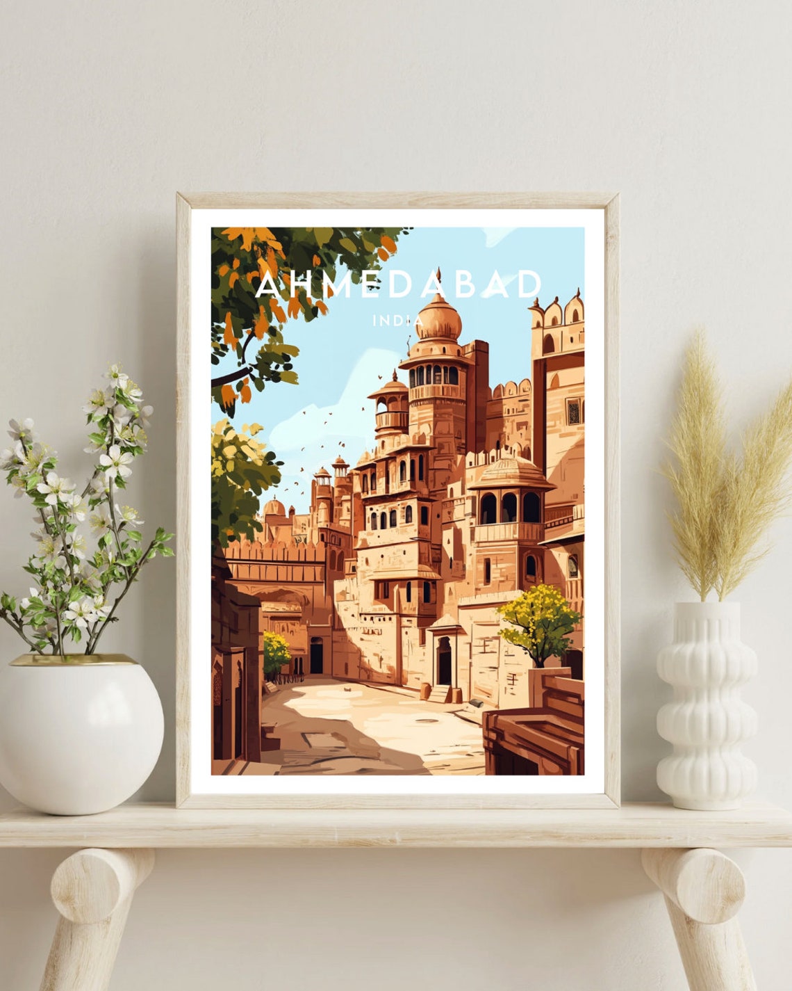 Ahmedabad Travel Print India Ahmedabad Poster India Poster Travel Wall Art India Print Poster India Art Ahmedabad India Gujarat - Image 4