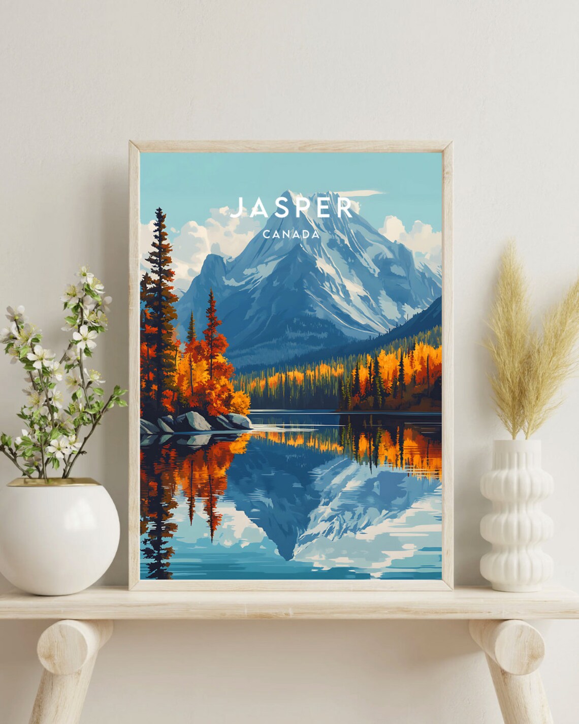 Jasper Canada Rocky Mountains Alpine Lake Vintage Travel Poster - Image 4
