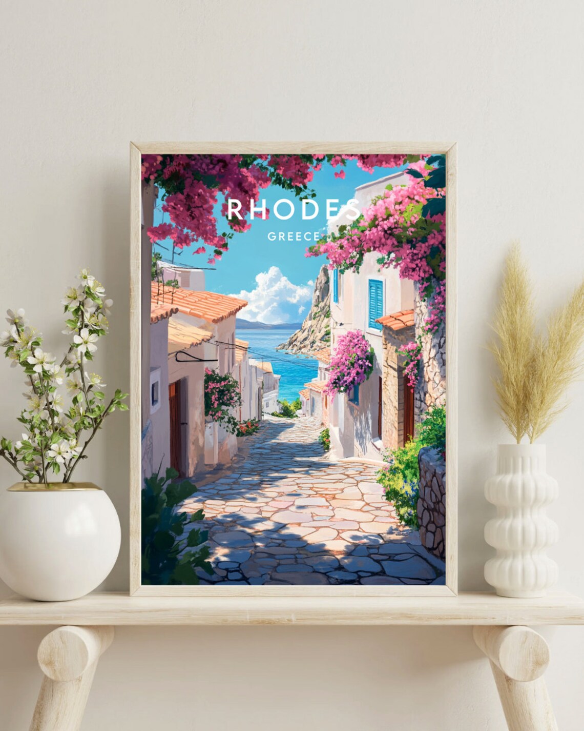 Rhodes Travel Poster, Greece Island Wall Art - Image 4