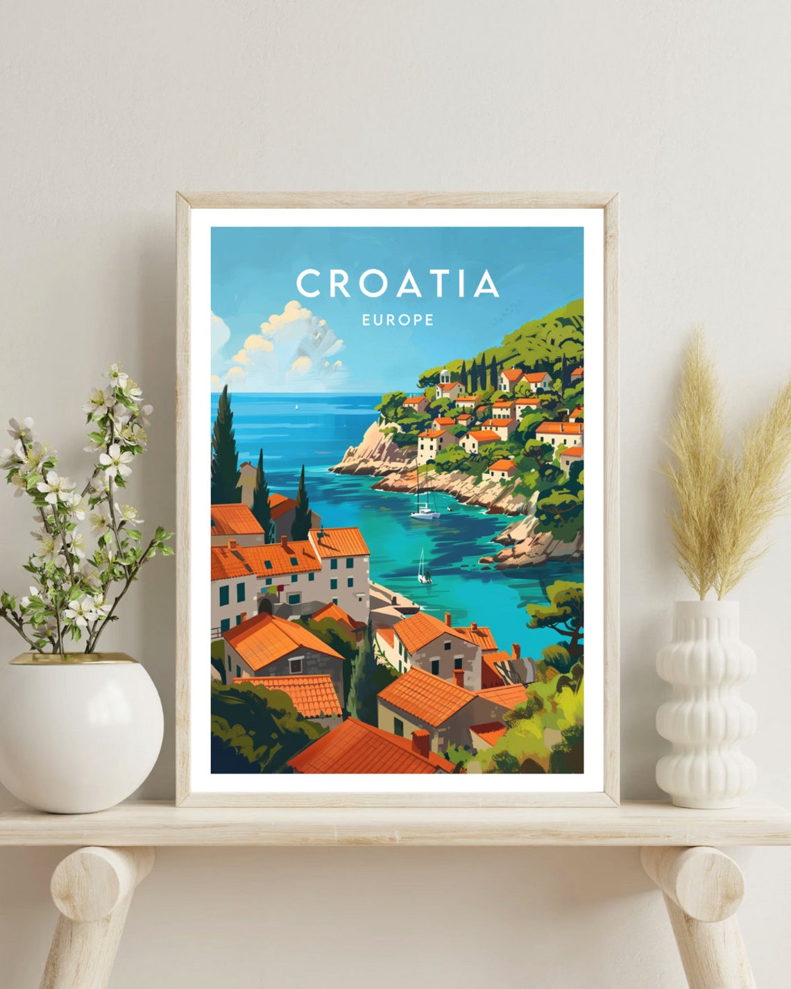 Croatia Travel Print Europe Europe Poster Croatia Poster Travel Wall Art Croatia Print Croatia Europe Dubrovnik Poster Split Vis - Image 4