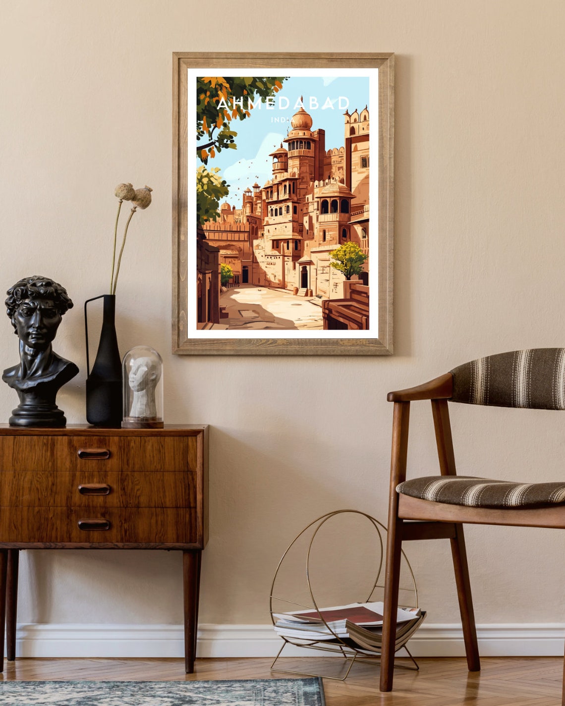 Ahmedabad Travel Print India Ahmedabad Poster India Poster Travel Wall Art India Print Poster India Art Ahmedabad India Gujarat - Image 2