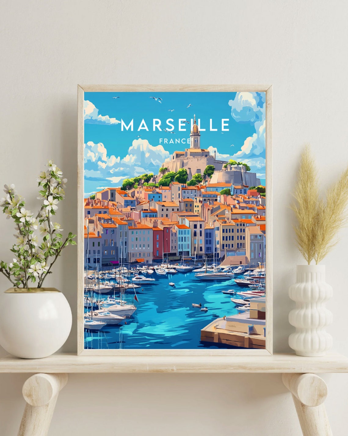 Marsielle Travel Print France Marseille Poster France Poster Travel Wall Art France Print Poster France Europe Marseille French - Image 4