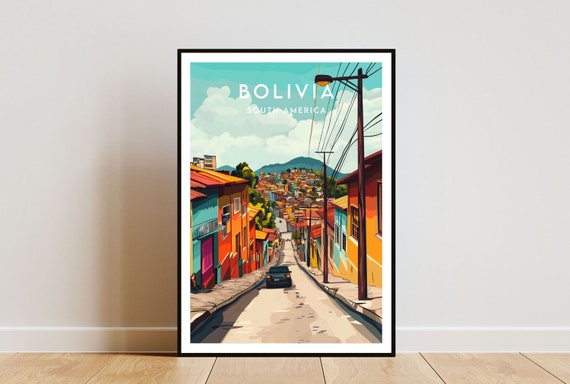 Bolivia Travel Print South America Bolivia Poster South America Poster Travel Wall Art Bolivia Print South America Bolivia La Paz