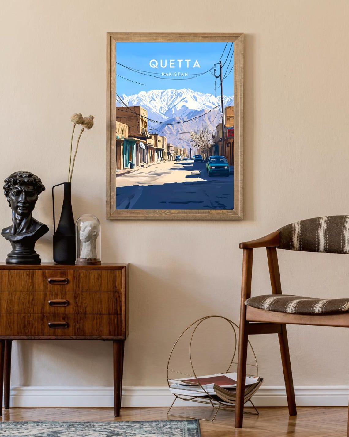 Quetta Travel Print Pakistan Quetta Poster Pakistan Poster Travel Wall Art Pakistan Print Quetta Travel Poster Pakistan Wall Art - Image 2
