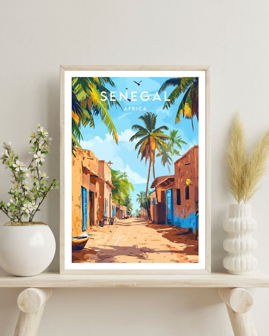 Senegal Travel Print Africa Senegal Poster Africa Poster Travel Wall Art Africa Print Senegal Wall Art Senegal Print Dakar Poster - Image 4