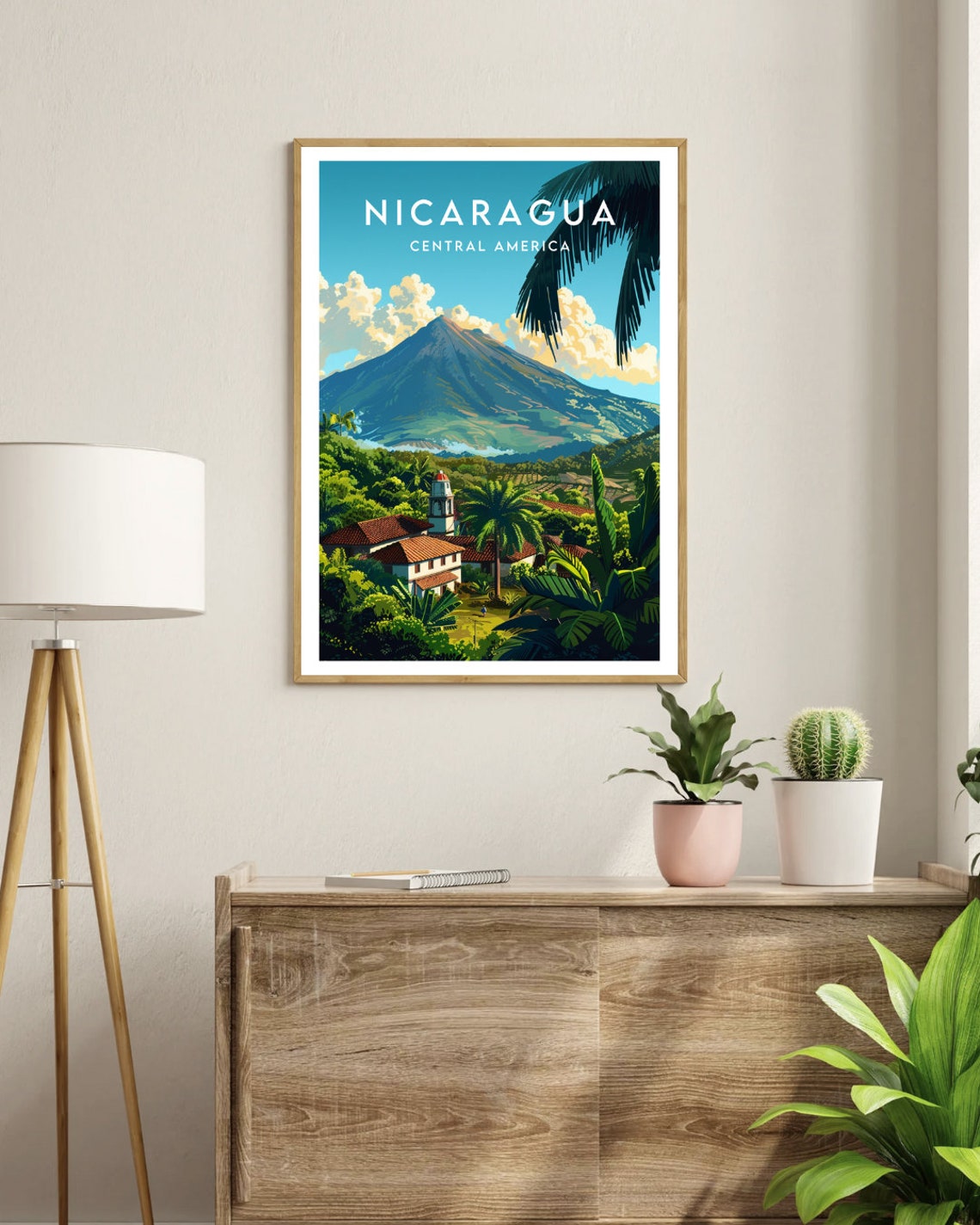 Nicaragua Travel Print Central America Nicaragua Poster Central America Poster Travel Wall Art Nicaragua Print Nicaragua - Image 3
