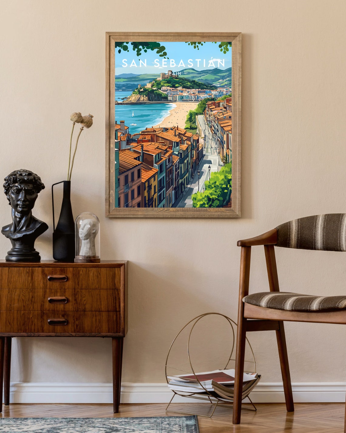 San Sebastian Travel Print Spain San Sebastian Poster Spain Poster Travel Wall Art Spain Print Spain Art Europe San Sebastian Print - Image 2