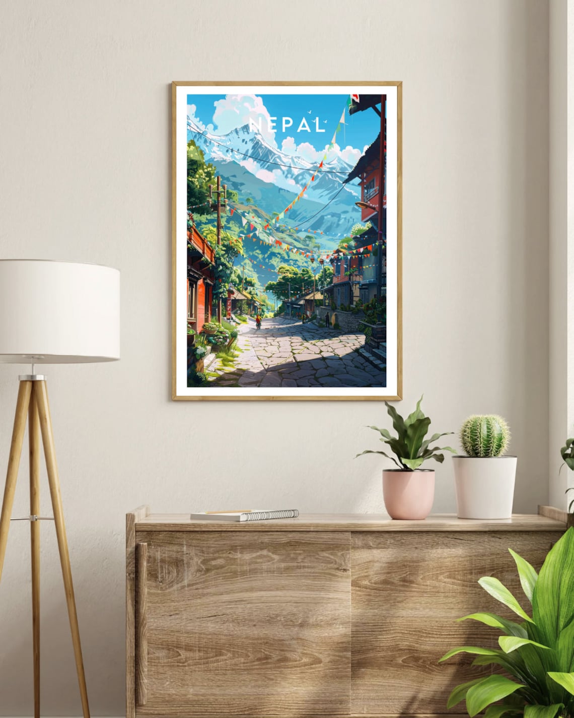 Nepal Travel Poster, Kathmandu Asia Wall Art - Image 3