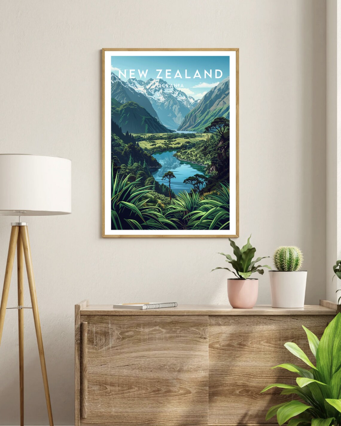 New Zealand Travel Poster, Oceania Travel Wall Art - Image 3