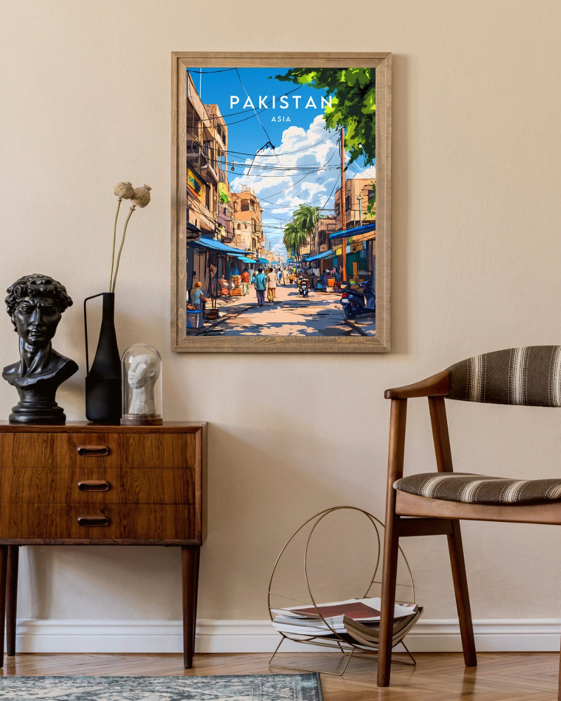 Pakistan Travel Print Pakistan Poster Travel Wall Art Pakistan Print Travel Poster Backpacking Poster Wall Decor Pakistan Wall Art - Image 2