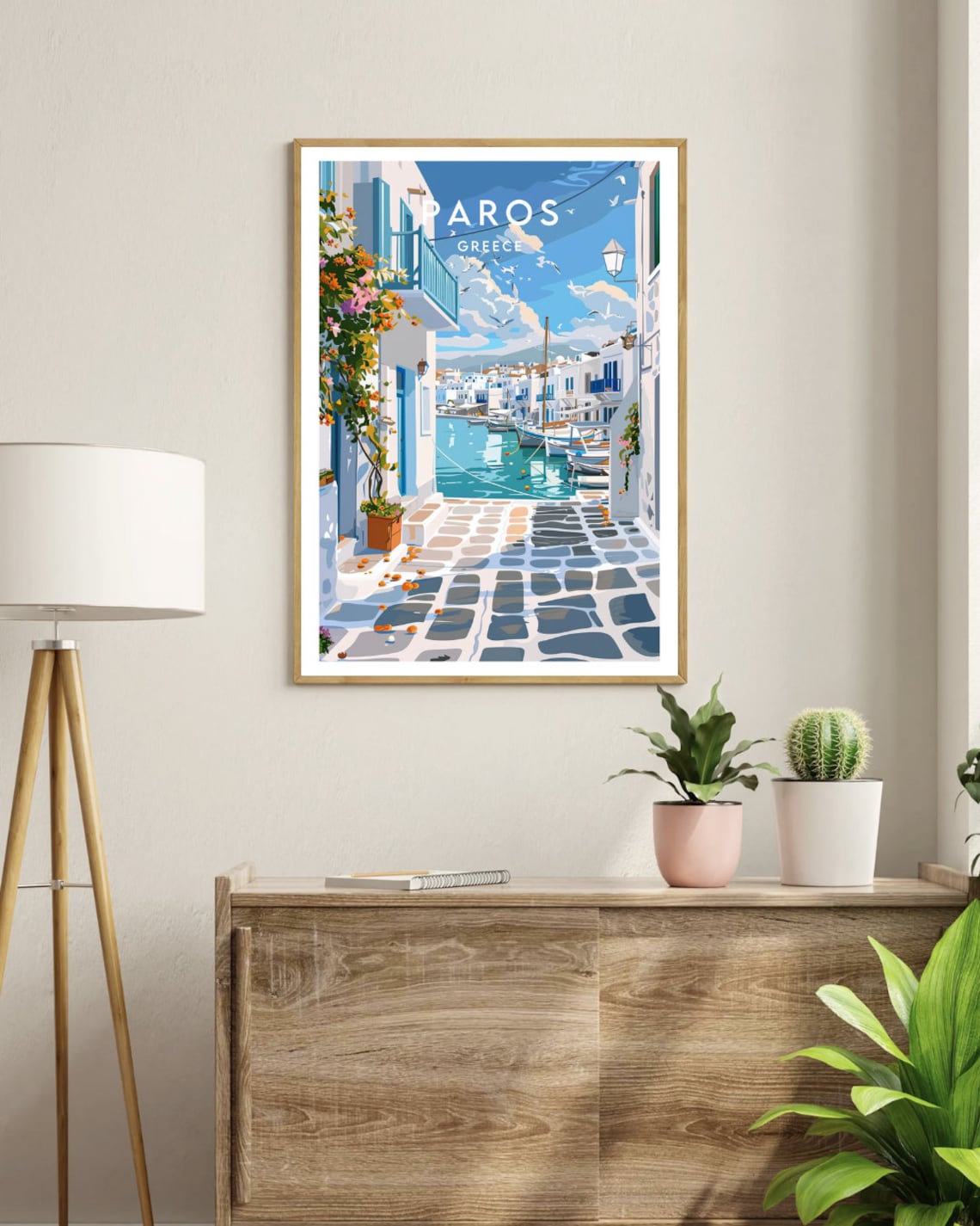 Paros Travel Poster, Greece Greek Islands Art Print - Image 3