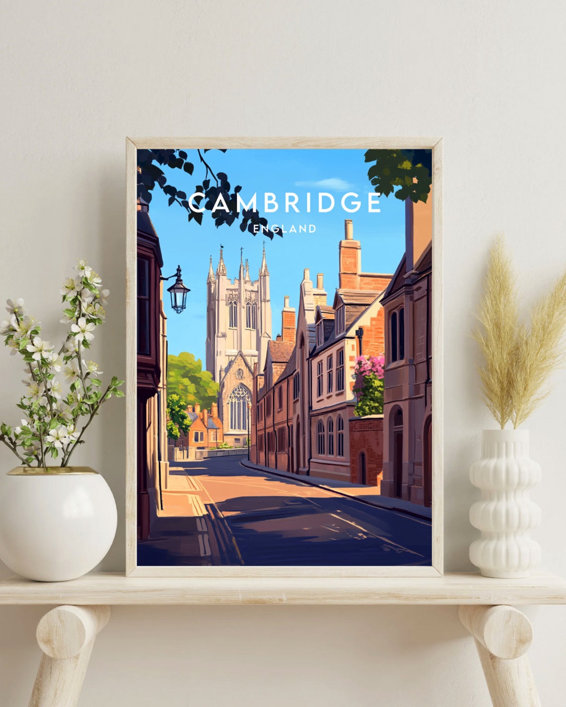 Cambridge Travel Print England Cambridge Poster England Poster Travel Wall Art England Print England Europe Cambridge English - Image 4