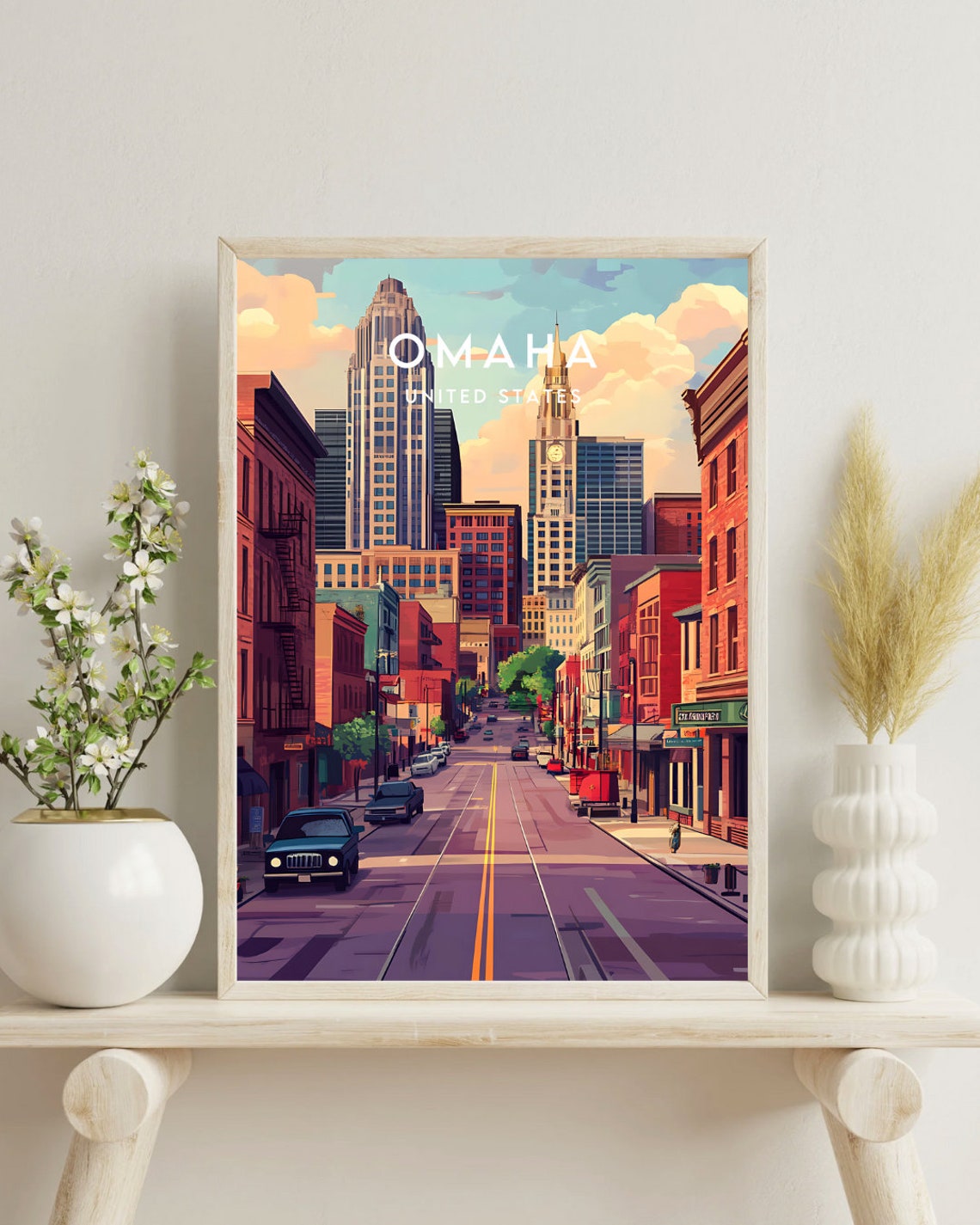 Omaha Travel Print United States Omaha Poster America Poster Travel Wall Art America Print Omaha Usa Nebraska United States Poster - Image 4