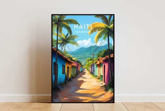 Haiti Travel Print Caribbean Haiti Poster Caribbean Poster Travel Wall Art Haiti Print Haiti Wall Art Caribbean Travel Poster