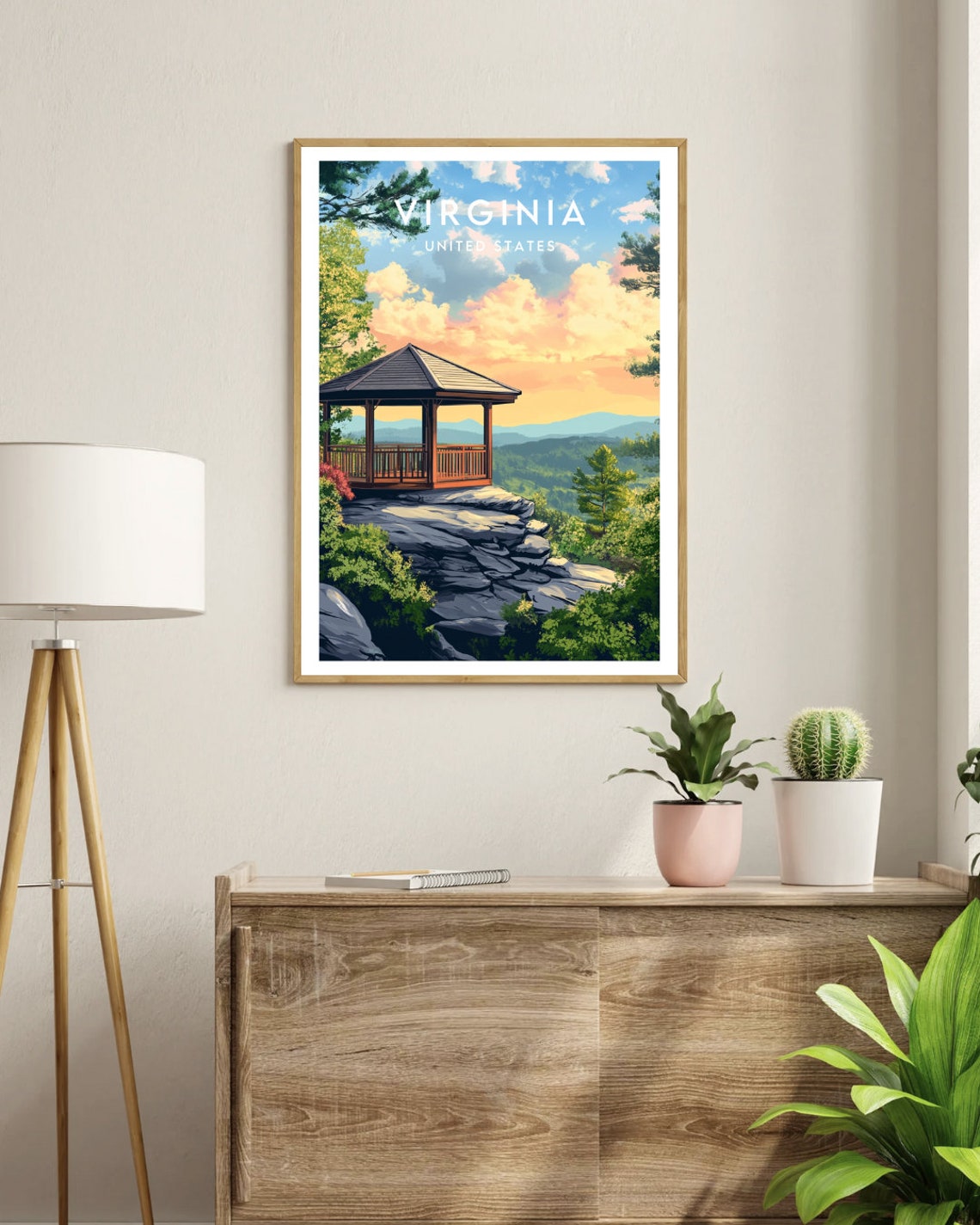 Virginia Travel Print United States Virginia Poster America Poster Travel Wall Art America Print America Virginia Wall Art Usa Art - Image 3