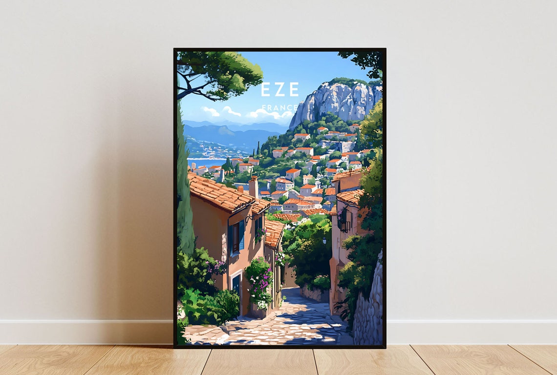 Eze Travel Print France Eze Poster France Poster Travel Wall Art France Print Poster France Europe Eze Eze Wall Art Eze Print