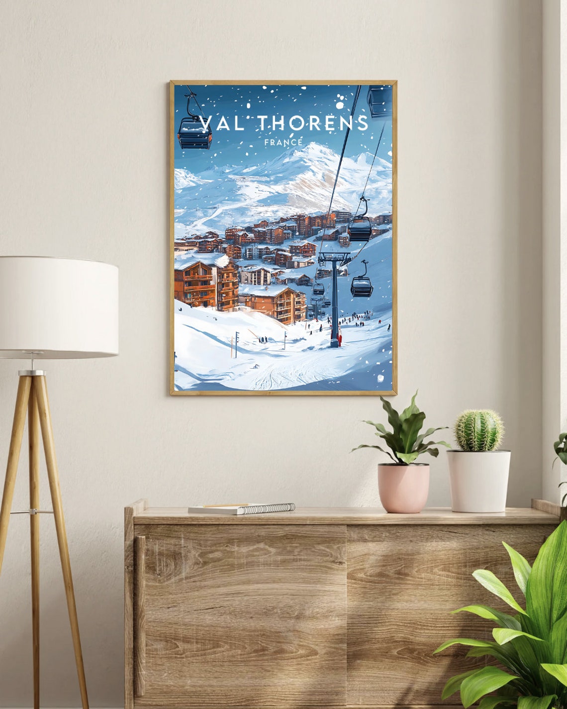 Val Thorens Travel Print France Val Thorens Poster France Poster Travel Wall Art France Print France Europe Val Thorens Wall Art - Image 3