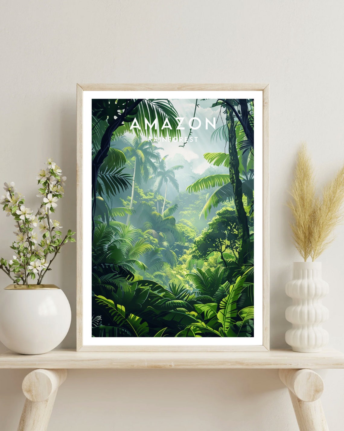 Amazon Rainforest Lush Jungle Nature Travel Art South America Poster - Image 4