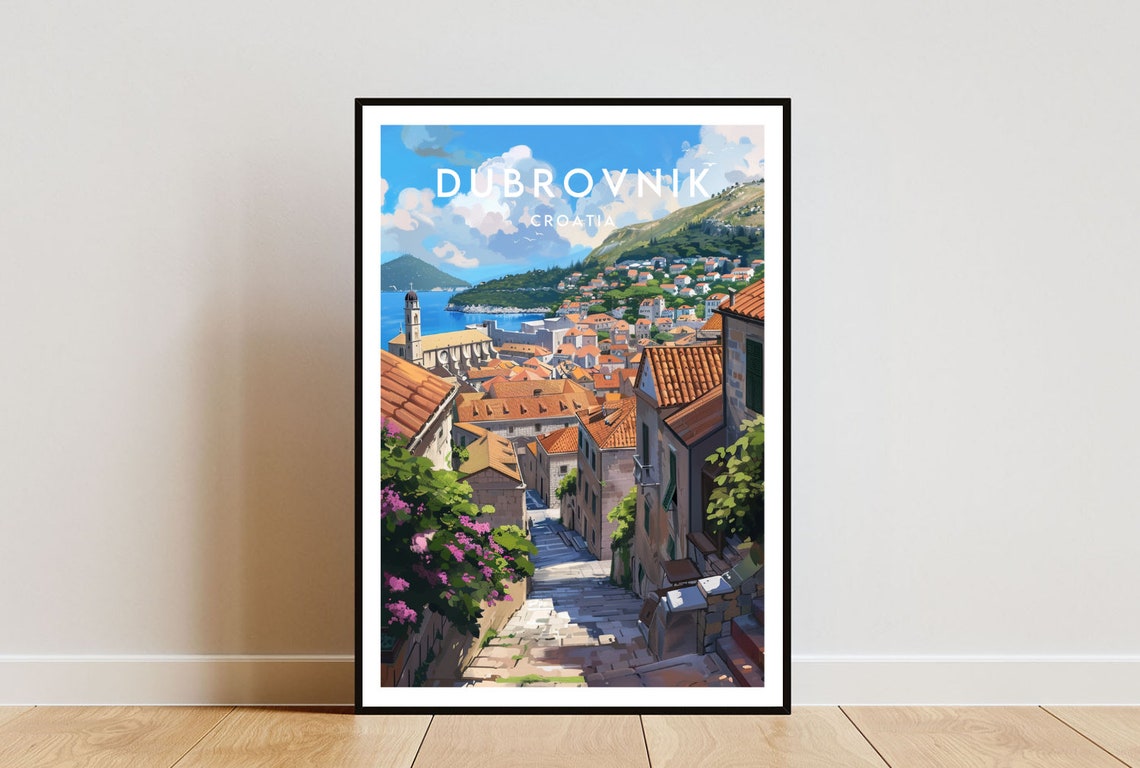 Dubrovnik Travel Print Croatia Dubrovnik Poster Croatia Poster Travel Wall Art Croatia Print Croatia Dubrovnik Europe Croatian