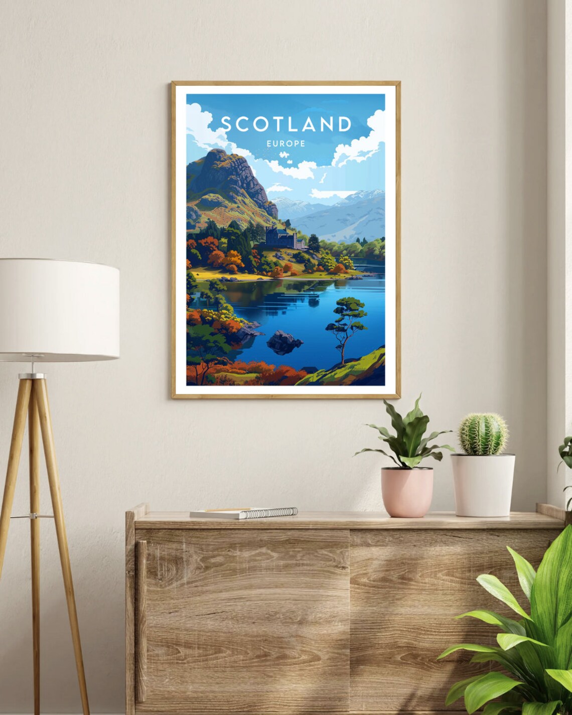 Scotland Travel Poster, Edinburgh Europe Wall Art - Image 3