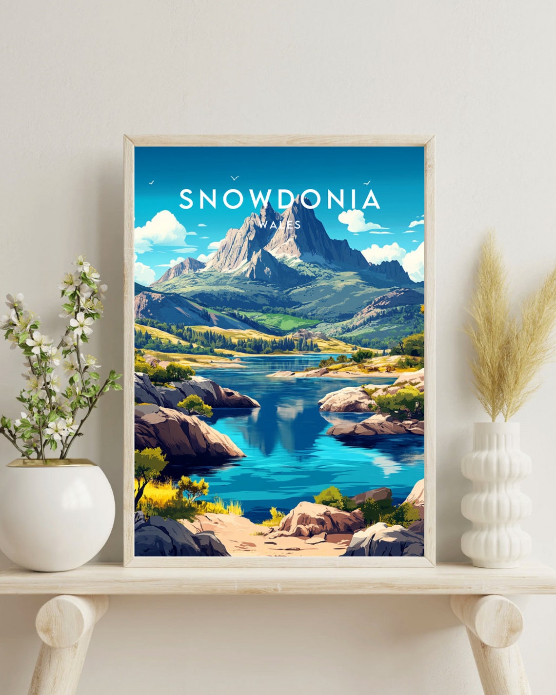 Snowdonia Travel Print Wales Snowdonia Poster Wales Poster Travel Wall Art Wales Print Poster Wales Europe Snowdonia - Image 4