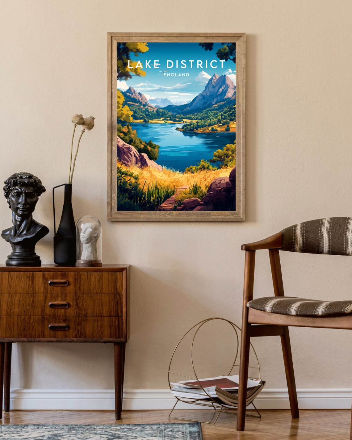 Lake District Mirror Lake Fells Golden Valley England Travel Poster - Image 2