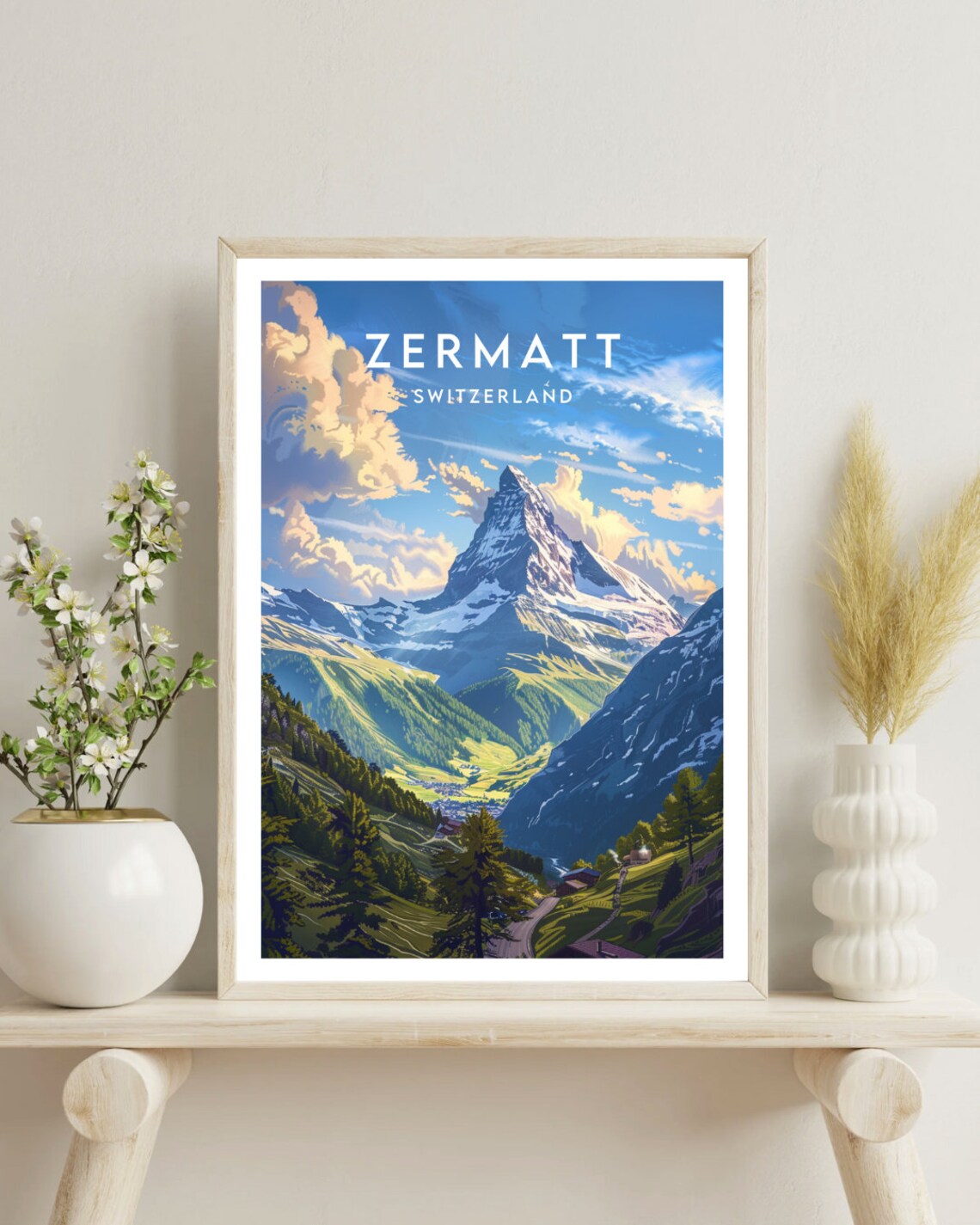 Zermatt Travel Poster, Switzerland Europe Wall Art - Image 4