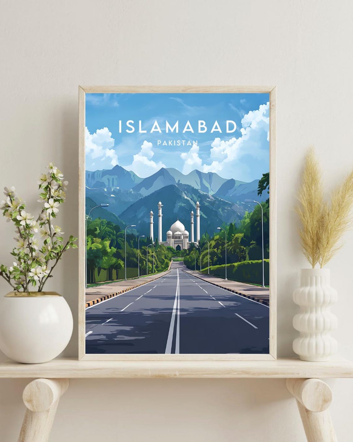 Islamabad Travel Print Pakistan Islamabad Poster Pakistan Poster Travel Wall Art Pakistan Print Islamabad Travel Poster Pakistan - Image 4