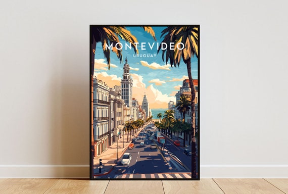 Montevideo Travel Print Uruguay Montevideo Poster Uruguay Poster Travel Wall Art Uruguay Print Montevideo South America Uruguay