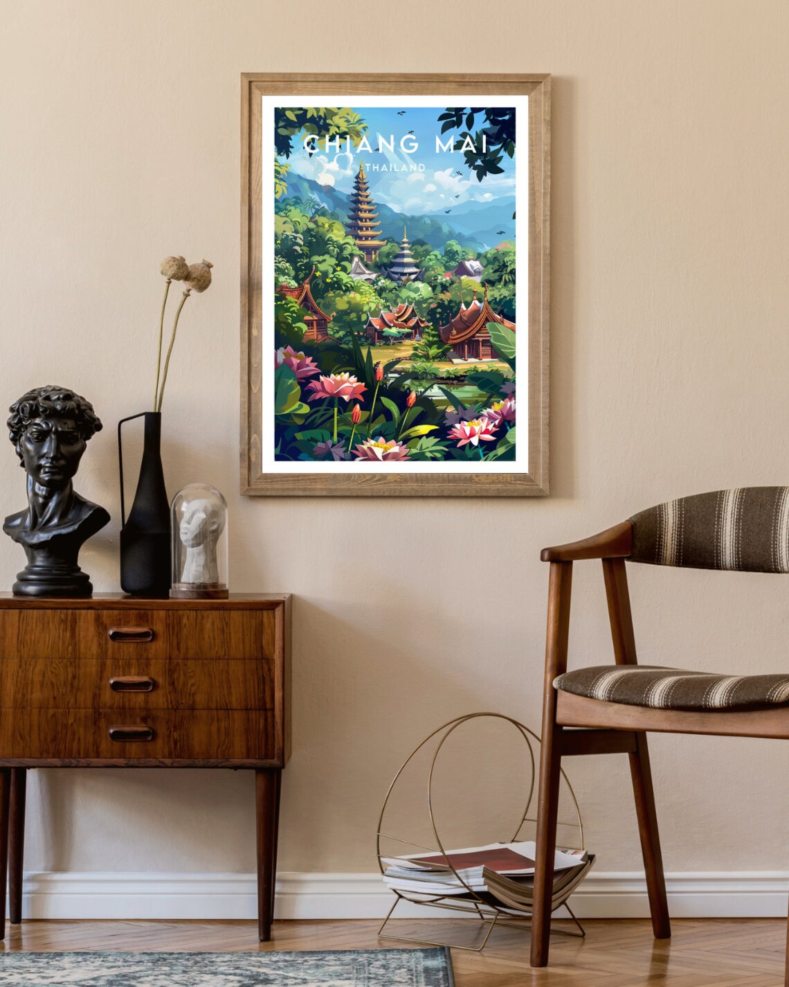 Chiang Mai Travel Poster, Thailand City Art Print - Image 2