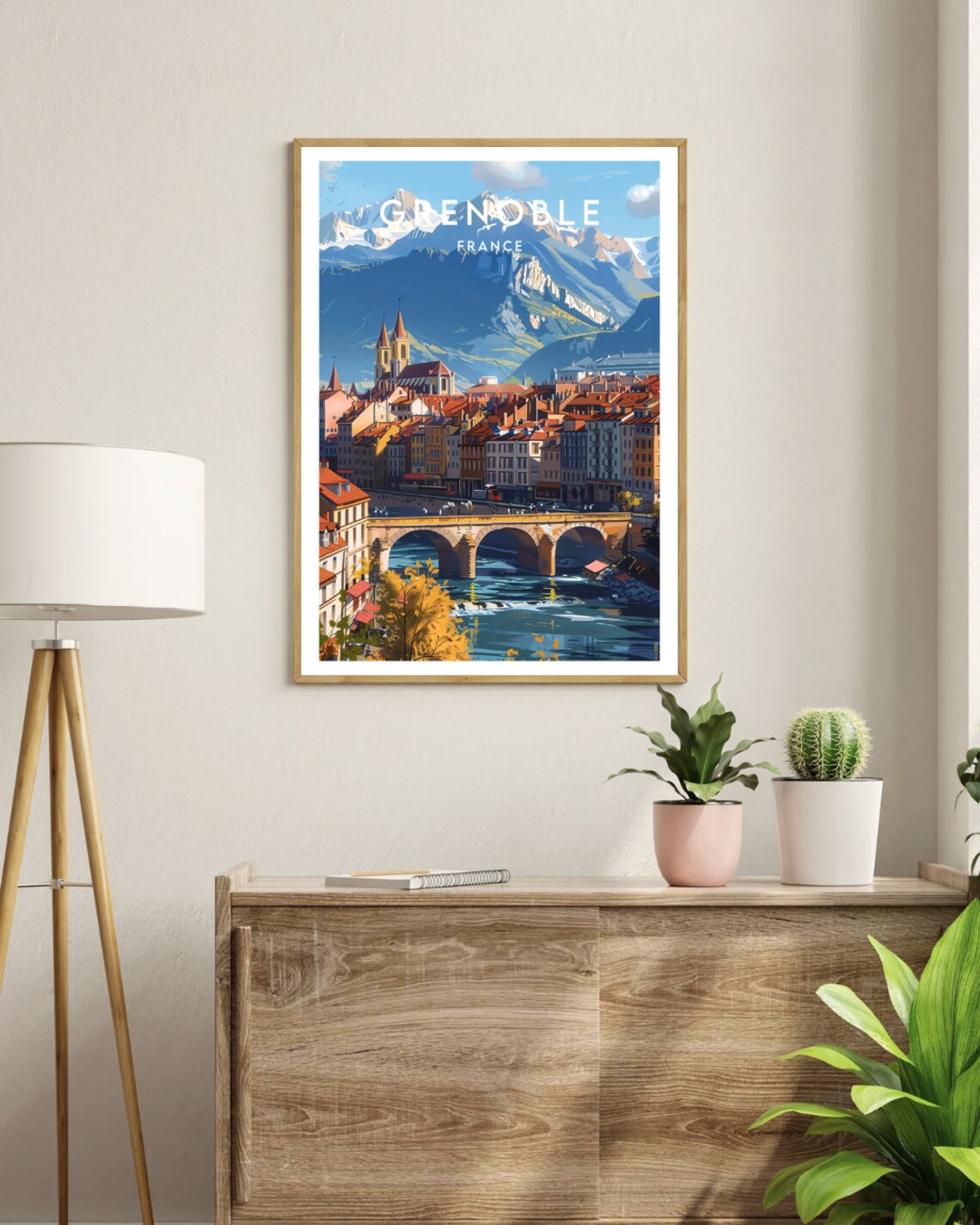 Grenoble Travel Poster, France Europe Wall Art - Image 3