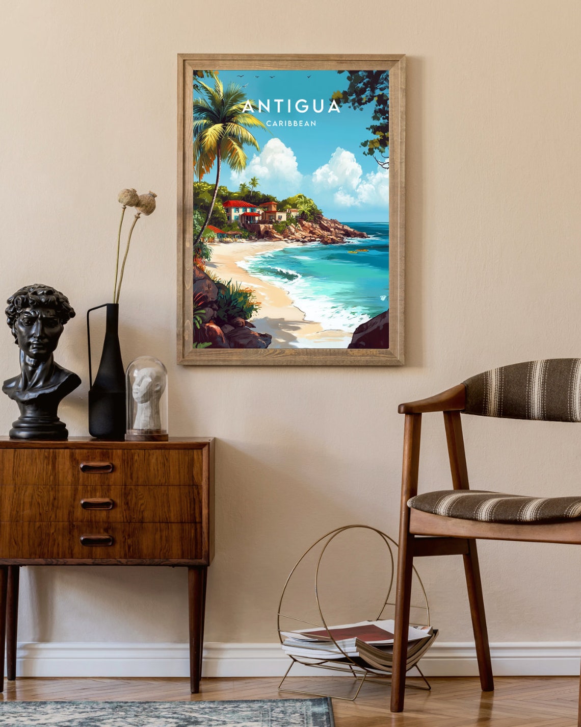 Antigua Travel Print Caribbean Antigua Poster Caribbean Poster Travel Wall Art Antigua Print Antigua Caribbean Antigua And Barbuda - Image 2