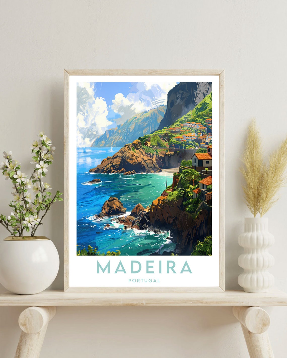 Madeira Travel Print Portugal Madeira Poster Portugal Poster Travel Wall Art Portugal Print Poster Portugal Europe Madeira - Image 4