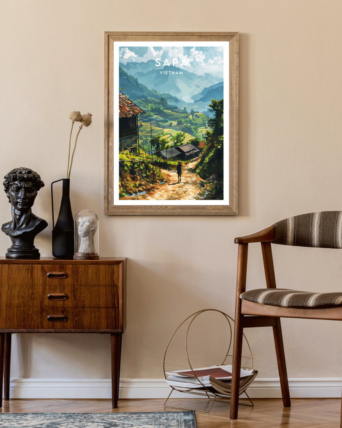 Sapa Travel Print Vietnam Sapa Poster Vietnam Poster Travel Wall Art Vietnam Print Sapa Wall Art Sapa Se Asia Home Wall Decor - Image 2