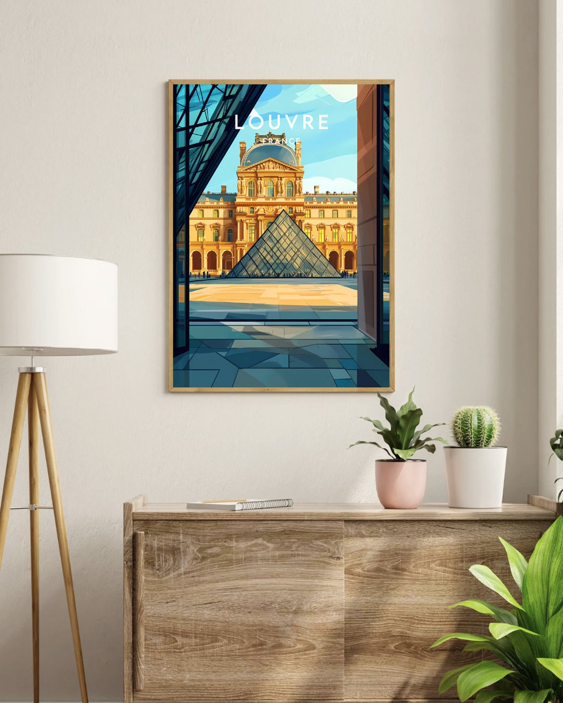 Louvre Travel Print France Louvre Poster France Poster Travel Wall Art France Print Poster France Europe Louvre Paris Wall Art - Image 3