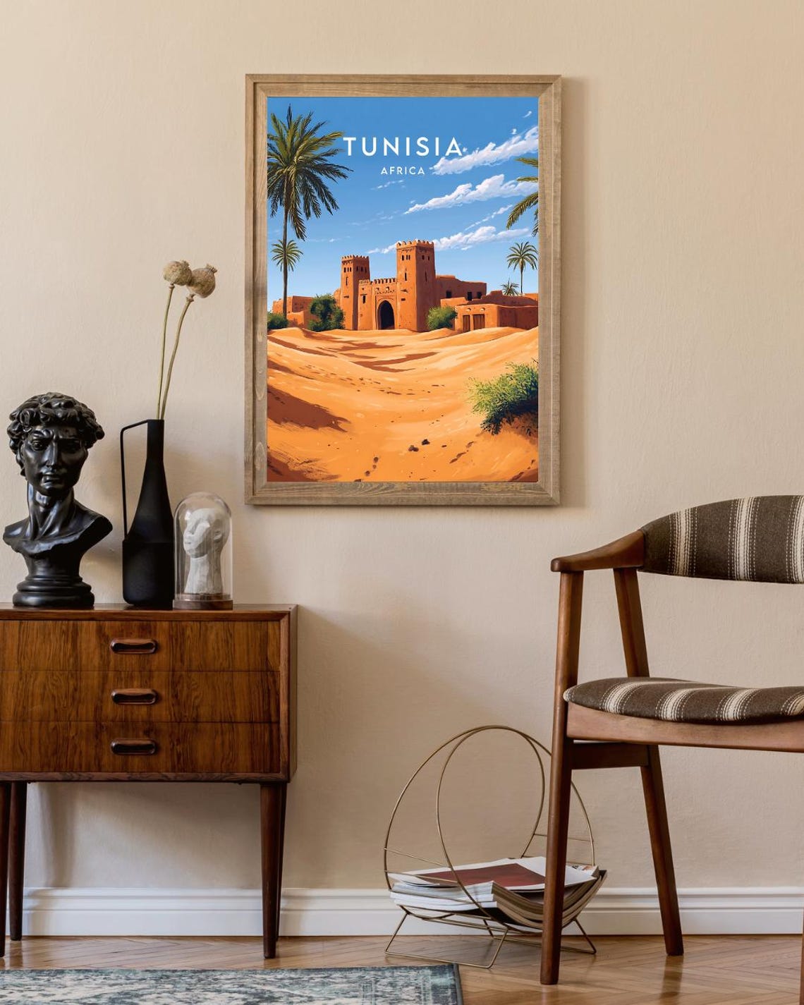 Tunisia Travel Print Africa Tunisia Poster Africa Poster Travel Wall Art Africa Print Tunisia Wall Art Tunisia Print Tunis Poster - Image 2