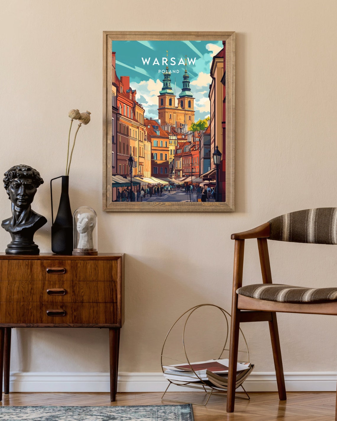 Warsaw Travel Print Poland Warsaw Poster Poland Poster Travel Wall Art Poland Print Poland Warsaw Wall Art Europe Polish - Image 2