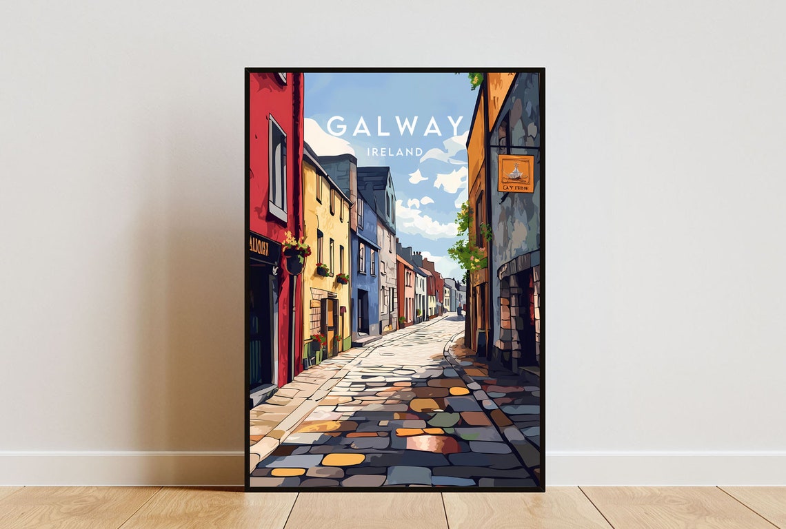 Galway Travel Print Ireland Galway Poster Ireland Poster Travel Wall Art Ireland Print Poster Ireland Europe Galway Print Travel