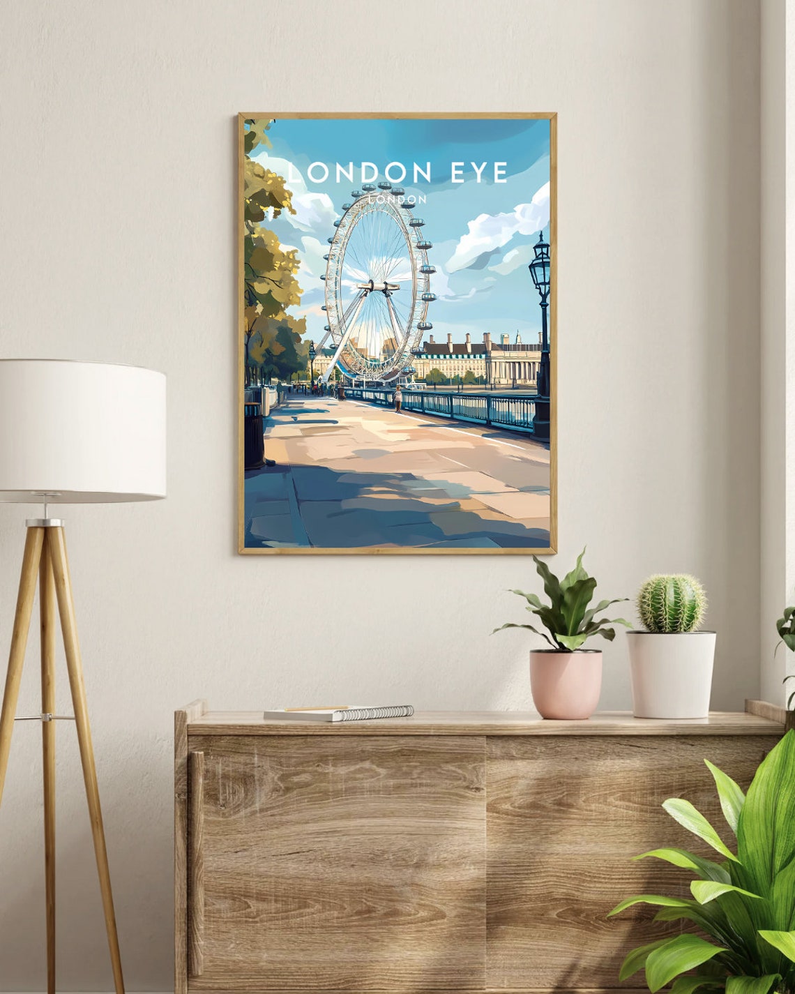 London Eye Travel Print London London Eye Poster London Poster Travel Wall Art London Print England Europe London London Eye Print - Image 3