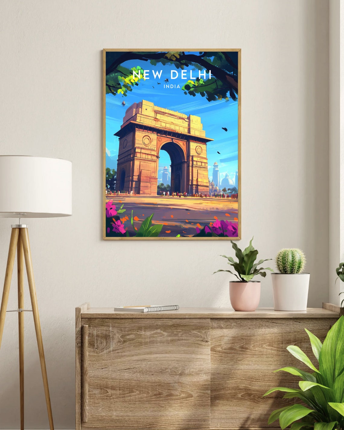 New Delhi Travel Print India New Delhi Poster India Poster Travel Wall Art India Print Delhi Delhi Poster India Gate Poster India - Image 3