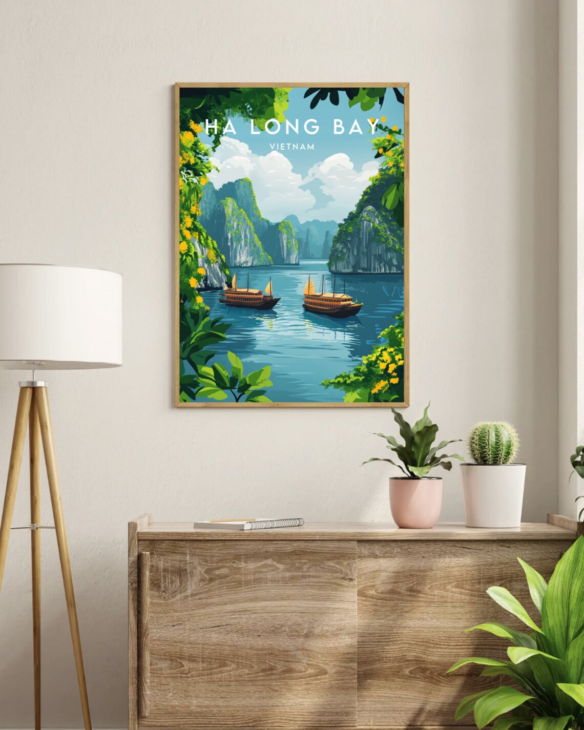 Ha Long Bay Travel Print Vietnam Ha Long Poster Vietnam Poster Travel Wall Art Vietnam Print Ha Long Wall Art Wall Decor Ha Long - Image 3