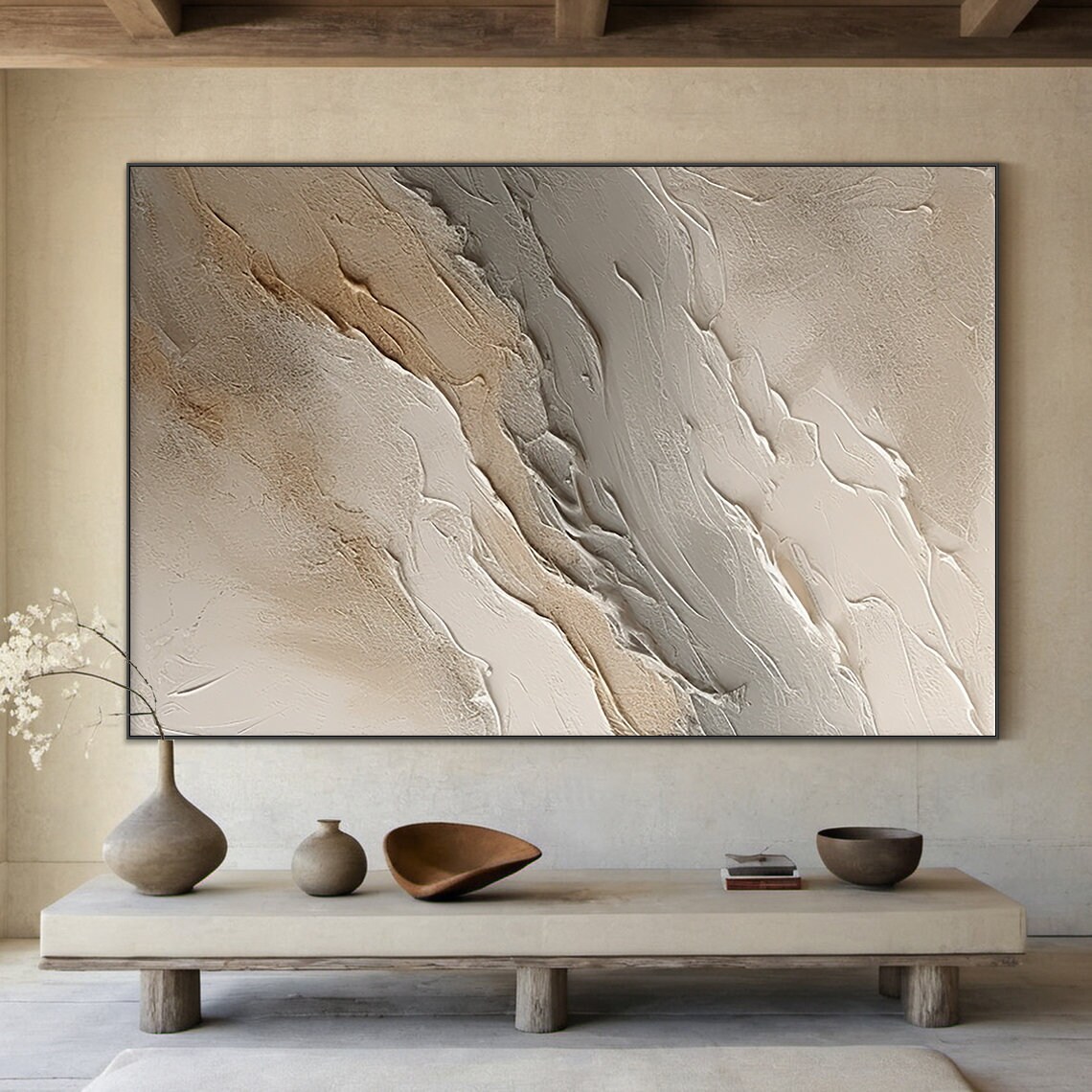 Wabi Sabi Brown Abstract Art Print, Modern Decor - Image 3
