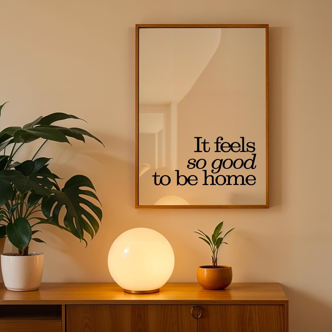Feels So Good To Be Home Retro Quote Art Print