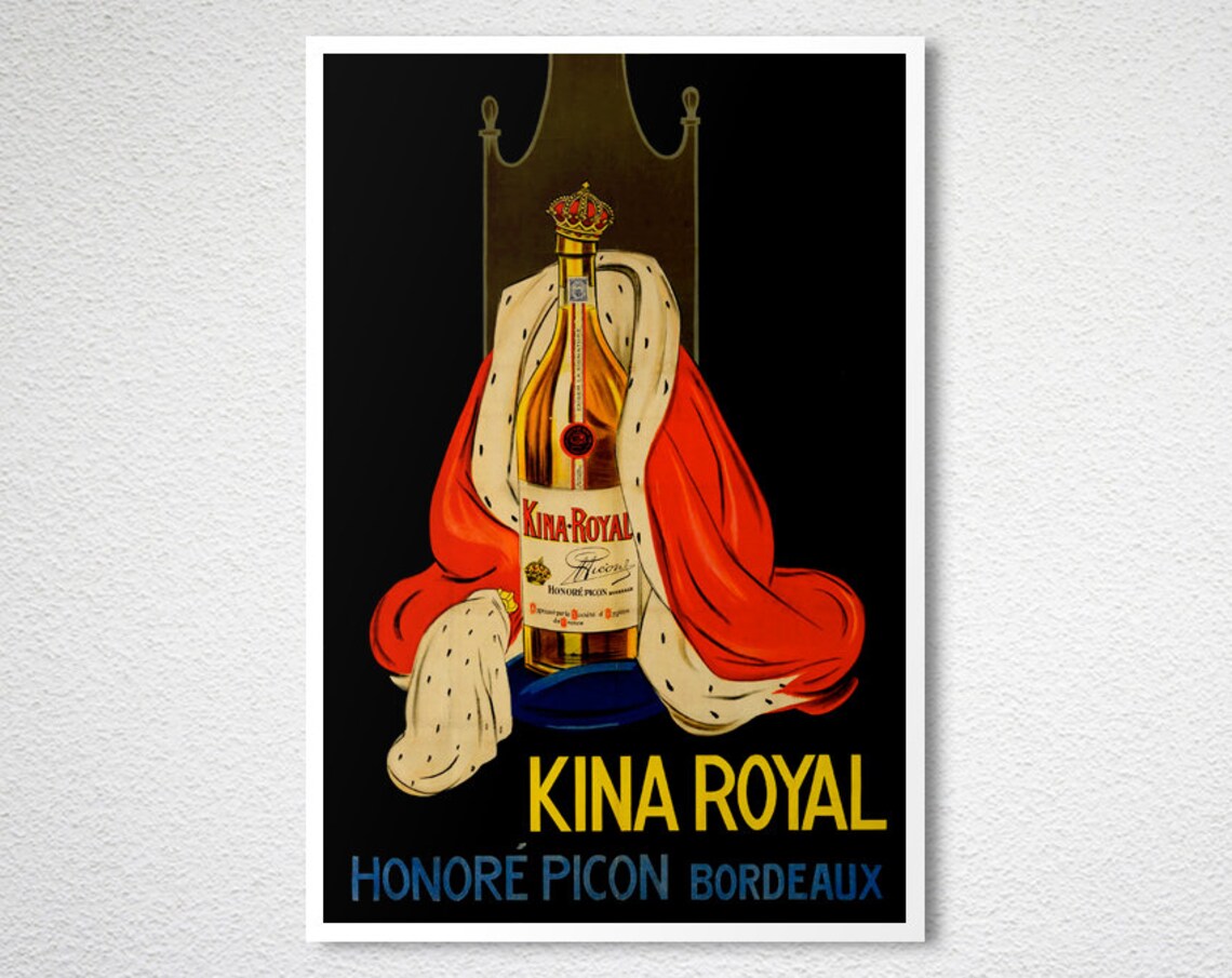 Kina Royal Honore Picon Crowned Bottle Royal Cape Vintage Poster - Image 2