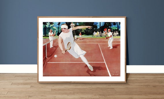 Tennis Tournemant Vintage Sport Poster Poster Paper Or Print Gift Idea