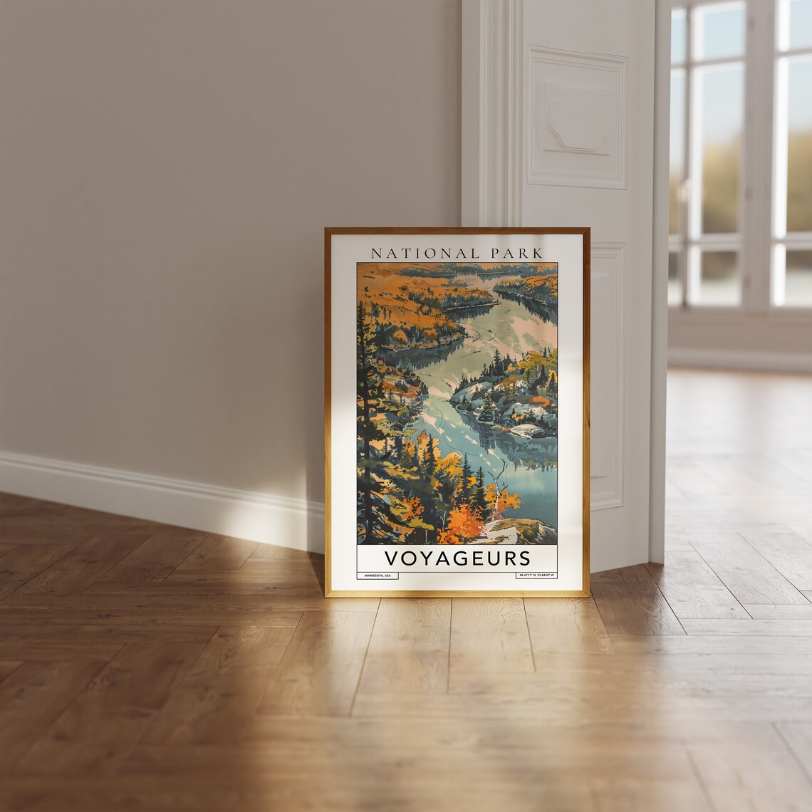 Voyageurs National Park Minnesota Autumn Lake Landscape Travel Poster - Image 3